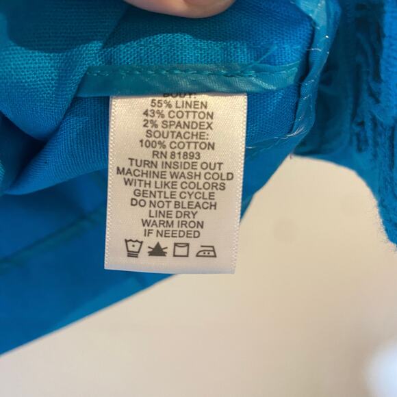 Susan Graver Jacket Blazer SZ S Textured Embellished Linen Blend Career Occasion - Picture 10 of 11